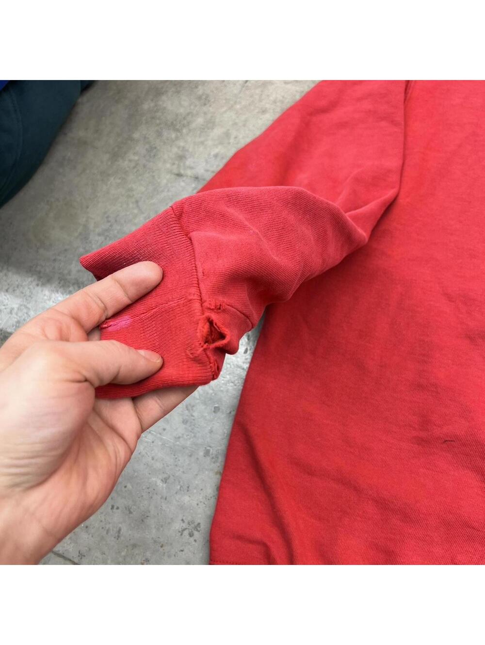 vintage champion made in usa red small logo crewneck size xl - Picture 3 of 6